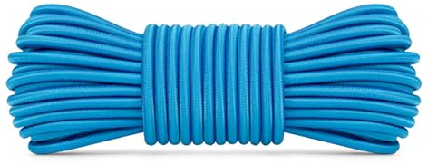 Abma Cord Gummirep 4mm 10M Elastisk Sladd Spännrep Elastiskt Rep Expanderrep för Presenning, Släpvagn, Ryggsäck, Tältstång, Kajak - Blå