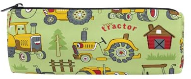 Federmäppchen Traktoren Ccartoon Landwirtschaft Bleistifthalter Reißverschluss Leinwand Stiftebox Tasche Aufbewahrungsbox Bunte Autos Kosmetik Schreibwaren Tasche für Studenten Schule Büro, multi,