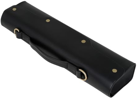SHOWERORO Flötentasche Tragbare Flötenbox Flötenledertasche Schwarze Tasche Robust Und Langlebig