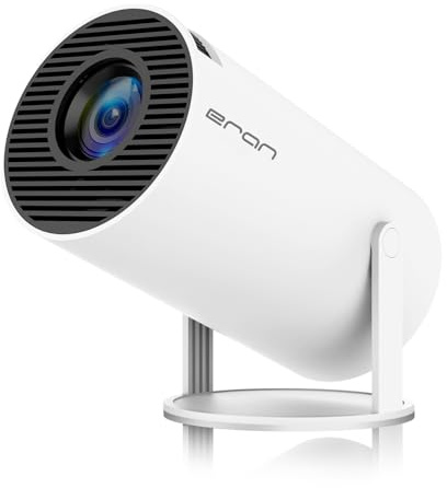 Mini proiettore, proiettore portatile HY300 PRO, compatibile con 4K 1080P con doppia banda WIFI6 5G wireless 5.0 Bluetooth Android 11, rotazione di 180°, correzione automatica Keystone, proiettore