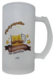 Mr Cool Jarra de Cerveza -Papa guapeton te queremos un monton. Especial dia del padre y ocasiones para aniversarios de parejas