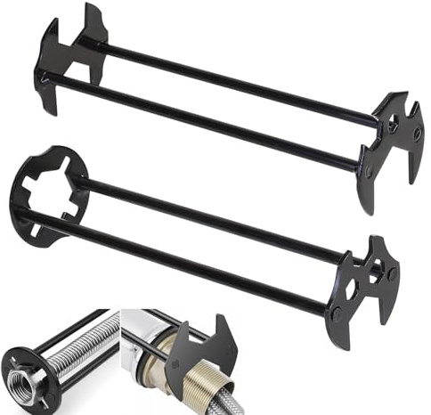 BieMian 2 PCS Basin Wrench for Narrow Spaces, 7 inches 1 Faucet Under Sink, Universal Multifunctional Faucet Pipe Water Pipe Wrench Tool Nut Nut Repair Tool for Bathroom Kitchen