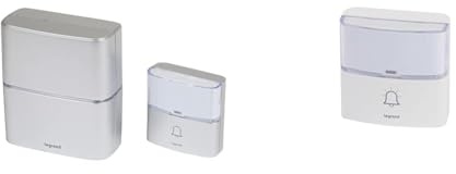LEGRAND - Kit carillon radio sans fil Sérénité simple à piles - aluminium avec Sonnette IP54 pour kit carillon Sérénité - blanc