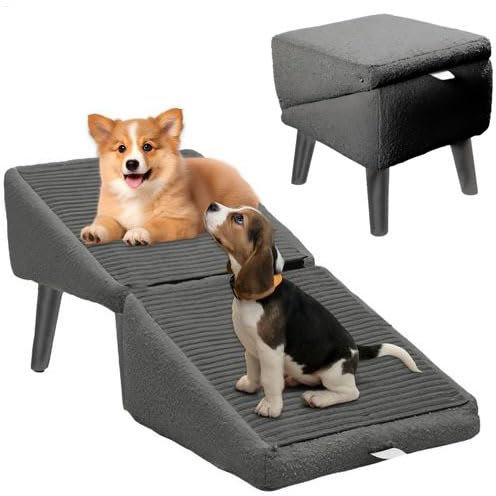 Hunderampe for Bett Sofa, Faltbare Hundetreppe, Tragbarer Fußhocker Für Kleine Mittelgroße Hund, Leichtgewicht Ohne Rutsch