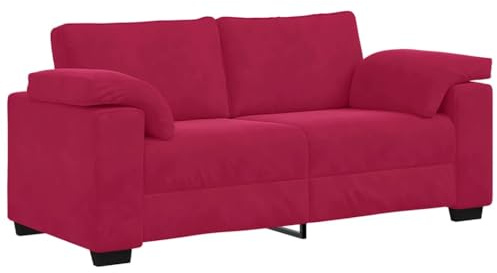 vidaXL Zweisitzer-Sofa Weinrot 140 cm Samt, 2-Sitzer-Sofa, Couch, Wohnzimmer-Sitzmöbel, Sofa, gepolstertes Sofa, Wohnzimmersofa, 2-Sitzer-Couch