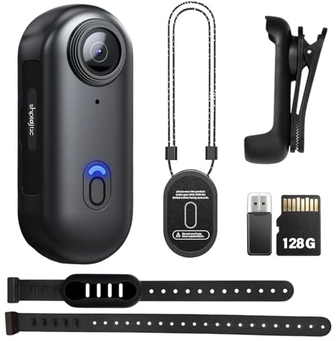 SONGYUKA H88 4K Body Cameras with Audio & Video Recording - Waterproof Body Camera Action camera, Magnetic Clip, 120-Min Battery for Cycling, Pet Walking (4K-B-128G)