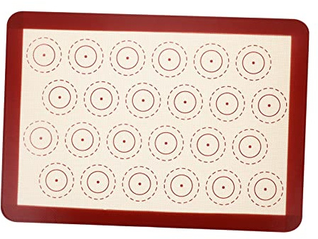 Mipcase Tapis de Cuisson Macaron Silicone Antiadhérent Chaleur Coussin de Cuisson Réutilisable pour Pâtisserie et Pizza Surface Lisse sans Bavure Facile à Nettoyer