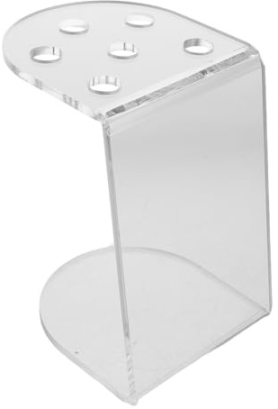 Soporte Acrílico para Tijeras de Peluquería y Peines, Escritorio | Organizador para Salón, Identificación Rápida de Herramientas, Apto para Estilista y Clientes