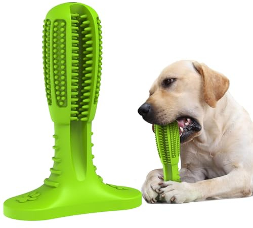HETOO Hundespielzeug, Kauspielzeug für Hund Welpen, Zähne Reinigung Hunde Spielzeug Für Mittelgroße Hunde, Zähne Schleifstange Gummi Dog Toys (Hell Grün)