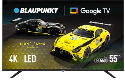 BLAUPUNKT Smart TV 55 4K Ultra HD LED, Google TV con WiFi 2T2R, 55UGC5500S