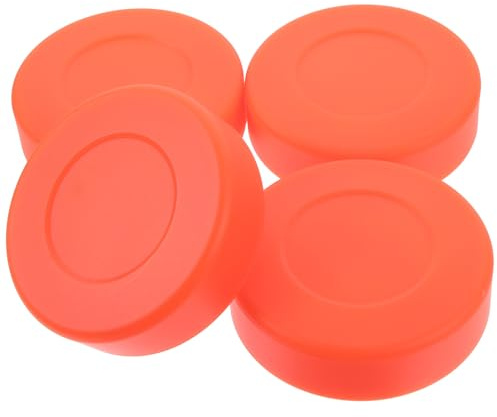 PAMINGONO 4 Stück PVC Hockeypuck Glatte Oberfläche Anpassbare Härte Leichter Trainingspuck für Rollhockey Indoor Outdoor Sportflächen Eishockey Trainingsausrüstung