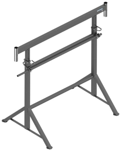 BAUZAUNWELT Kurbelgerüstbock K1500 höhenverstellbar - Auflagefläche von 1,50 m - bis zu 1600 kg Tragkraft - Höhe: 1,20 m - 1,95 m - verzinkt