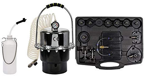 Yato Profi Druckluft-Bremsenentlüfter 5 Liter mit Zubehör, Schlauch und Kupplungen, Druckluft Bremsenentlüfter Bremsen Entlüftungsgerät Werkzeug