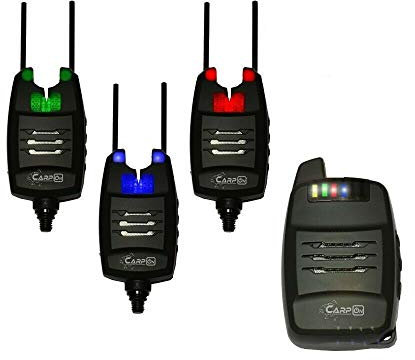 CarpOn® Funk Bissanzeiger Set 2+1,3+1,4+1 3 Angeln Bissalarm+1 Empfänger