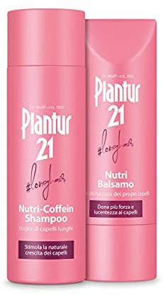 Plantur 21#longhair Set di Nutri-Caffeine Shampoo e Nutri-Balsamo |Voglia di capelli lunghi | Stimola la naturale crescita dei capelli | No Siliconi | 1 x 200 ml / 1 x 175 ml