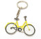 ARFUKA Schlüsselanhänger Edelstahl Auto Schlüsselanhänger Fahrrad Anhänger Metall Keychain Schlüsselbund Geburtstag Weihnachtsgeschenke für Männer und Frauen Gelb