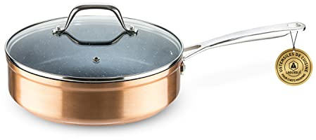 LAGUIOLE - Sartén de 24 cm de cobre antiadherente Greblon C2 inducción