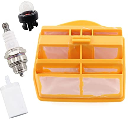 MCHNIC Luftfilter mit Zündkerze Benzinfilter für Husqvarna 445 445E 450 450E Kettensäge Ersetzt 544080802