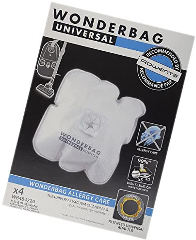 ROWENTA WB484720 - Confezione da 4 sacchetti in microfibra universali per aspirapolvere WB484720 ROWENTA