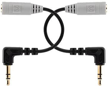 2 Pack Replacement SC3 Microphone Cable for 3.5mm TRRS to TRS Adapter for Cameras Video Recorders Compatible with Sony Nikon Canon