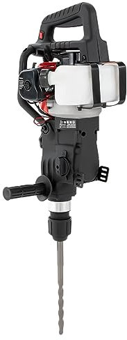 JINPRDAMZ Martello demolitore 3 in 1 a benzina, professionale, 1200 W, motore a 2 tempi, con 3 trapani, scalpello a punta e scalpello piatto, martello a percussione per la frantumazione in edilizia e