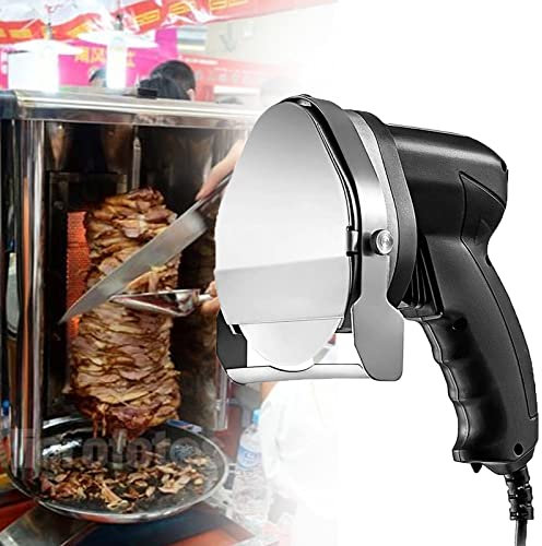 MLUENF Coltello Elettrico da 80 W, Kebab Elettrico per Tagliare Kebab Turco Agnello Tacchino, Nero