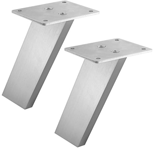 SOTECH 1 Paar (2 Stück) Barkonsolen Counter Alu massiv EV1 178mm schräg 60° | Thekenkonsole Tresenfuß Bar-Konsole Design trifft auf Funktion