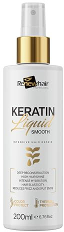 Renew Hair Professional Revive Booster Repair Pre-Blush Spray,invisible & Lightweight Heat Protection, Protects Against Heat Damage,Colour Protection 200ml (200, Keratin White)