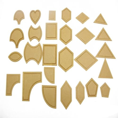 Juego de 54 plantillas de retazos de regla acrílica, transparente, herramienta de costura, manualidades, corazón, cuadrado, triángulo, círculo, hexagonal, pentágono, diamante
