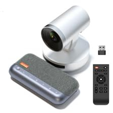 Nuroum Konferenzraum Kamera System V403 und A35 Set, 1080P PTZ-Webcam und Bluetooth Lautsprecher und Mikrofon mit Geräuschunterdrückung, 5X optischer Zoom, Autofokus, All-in-one Videokonferenzsystem