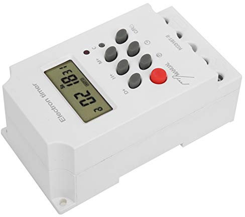 Interruptor de Temporizador Digital, Temporizador Programable, con Aplicaciones Versátiles, Temporizador de Interruptor de Luz de Pantalla LCD para Electrodomésticos y Equipos