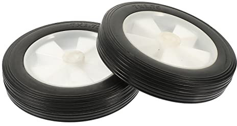 ibasenice 2pezzi Ruote in Gomma Silenziose Per Tosaerba Ruote Per Barbecue Esterno Resistenti All Usura Portanti Flessibili e Scorrevoli Facili Da Installare
