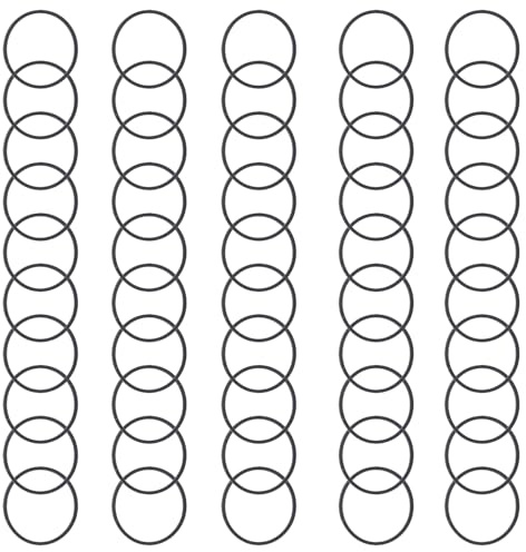 RETUOLWAG Gummi-Riemenscheiben, flache Gummiriemen, 1,2 mm Dicke, für Vierkantband, Maschinengurtband, Riemen-Set, Gummi-Antriebsriemen, 50 Stück