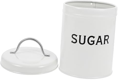 CLISPEED Recipiente Metálico Para Té y Azúcar Azucarero De Estilo Nórdico Tamaño Portátil Tapa Hermética Práctico y Duradero Para Almacenamiento De Alimentos Secos Cocina