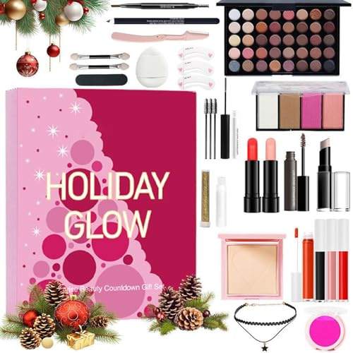Sucritude Calendario De Cuenta Atrás De Navidad De Maquillaje, Set De Adviento De 24 Días 2025, Conjunto De Maquillaje De Calendario De Adviento Festivo, Para Chicas Adolescentes Mujeres Vacaciones