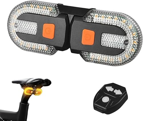 YANGUN E Scooter Blinker, 5 Modi Wasserdicht Blinker e Scooter mit Fernbedienung, USB Aufladbar E Roller BlinKer Hinten, LED Rücklicht für Ebike ESCooter