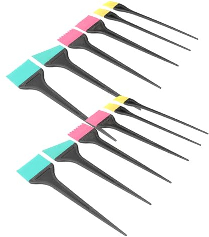 BAZEITFLOW 2 Ensembles Set Pinceaux Silicone pour Coloration Cheveux Brosse Teinture Précise pour Salon et Usage Domestique Kit Application Couleur Adapté à Tous Types et Longueurs de Cheveux