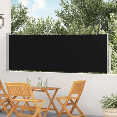 Genérico Toldo Lateral retráctil de jardín Negro 100x500 cm,Casa y jardín,Artículos de Exterior,Sombrillas-48382