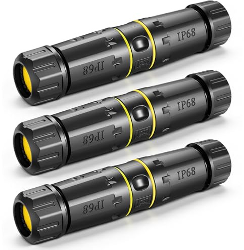LUIRSAY 3 Stück RJ45 Kupplung Cat7 LAN Verbinder für Outdoor & Indoor, IP68 Wasserdicht 10Gbps LAN Kupplung, Ethernet Netzwerkkabel Patchkabel Verlängerung für Cat7, Cat6, Cat6a, Cat5e, Cat5
