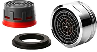 Wassersparender Wasserhahn Belüfter 24MM Außengewinde 4L/Min Auslauf Bubbler Filter Kran Düse Zubehör Kraftvoller SprüHnebel(M24-4L)