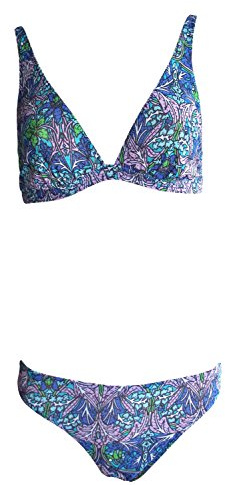 Solar Tan Thru Triangel-Bikini 823C1178 blau/lila/grün, B-Cup oder C-Cup