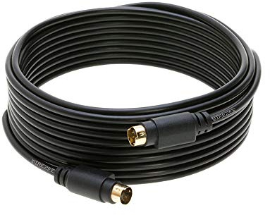 WireZee S-Video Cable 4 Pin Male 75 Ohm Patch Cord for DVD HDTV (25FT)