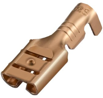 Heschen Flachsteck-Quick-Splice-Crimp-Kabelschuhe, 6,3mm Crimp-Steckverbinder, nicht isoliert, 100 Stk