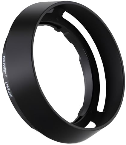 Haoge LH-FJ35 Bajonett Runden Metall Gegenlichtblende für Fujifilm Fuji Fujinon XF 35mm f/2 R WR XF35mmF2, XF 23mm f2 R WR XF23mmF2 und XC 35mm F2 XC35mmF2 Objektiv ersetzt LH-XF35-2 Kapuze Schwarz