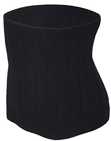 FakeFace Winter Weiche Kaschmir Nierenwärmer Rückenwärmer Elastisch Taille Unterstützung Taille Wärmer Taillen Beschützer Gürtel für Damen Herren Kinderschwarz L