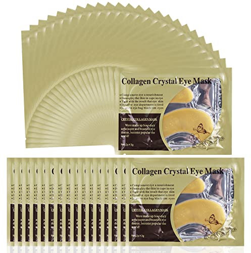 30 Paia di Maschera per gli Occhi al Collagene, Crema Idratante per le Palpebre in gel di Cristallo Dorato per le Rughe sotto gli Occhi, Rimozione delle Borse per gli Occhi, Occhiaie