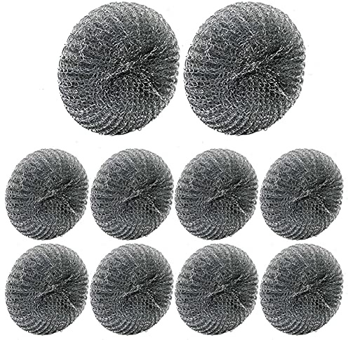 10 x Galvanised Steel Scourers Large Heavy Duty Catering W60 Grill BBQ Cleaning & Hygiene Washing