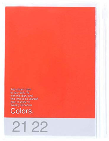 MARK'S 2021/2022 Taschenkalender A6 vertikal, COLORS, Orange: Von September 2021 bis Dezember 2022