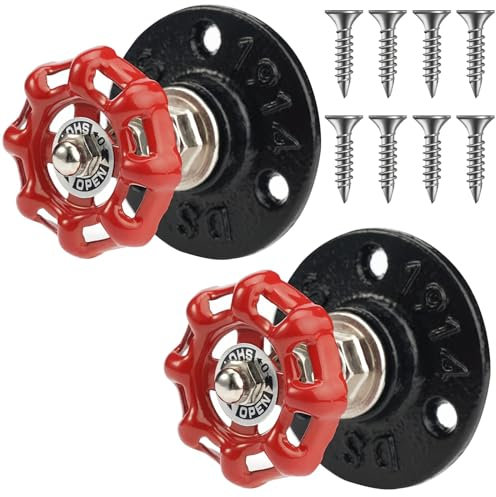 Jinsion 2PACK Kleiderhaken Wandhaken Vintage Industrial Style, Retro Rohrhaken, Eisenrohr Wandhalterung für Antike Wohnkultur, Hängende Aufbewahrungsregal für Bademantel, Handtuch, Tasche,Regenschirm