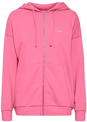 THEJOGGCONCEPT Dam JCSAFINE Sweat Cardigan Cardigan, 162126/Azalea rosa, L, 162126/Azalea rosa, L
